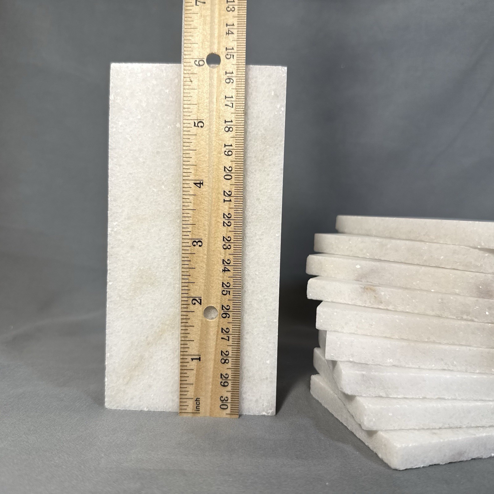 Lot of 10 Carrara White 6×3 Polished Marble Tile Wall Backsplash Bath Craft DIY