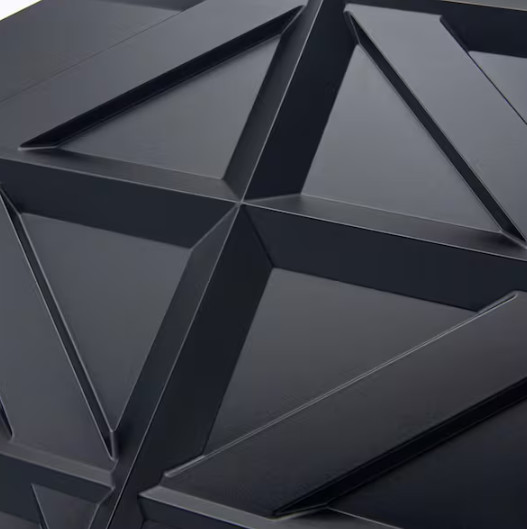 Art3d Black 3D SQUARE PVC Wall Panels 19.7”x19.7” Decorative Tiles 32 sq ft Box.