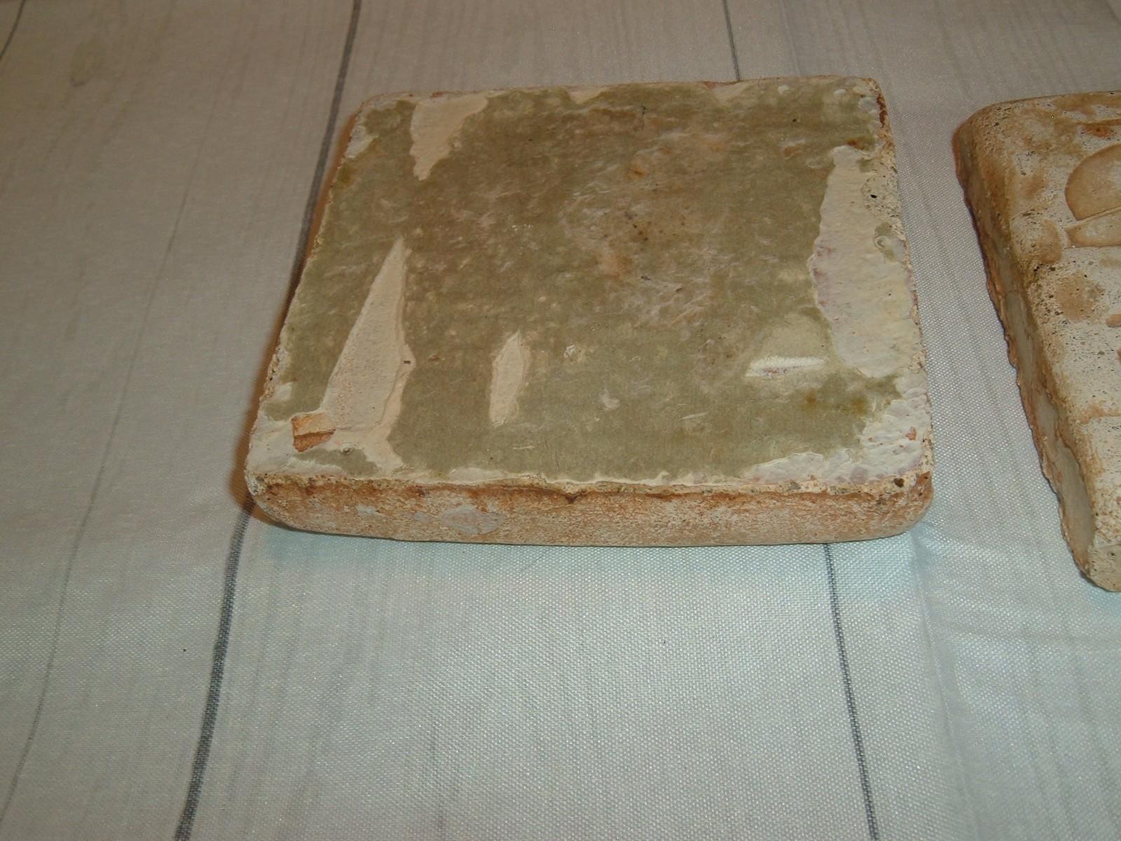 Vintage Tiles set of 3 country Farm Artisan Tan thick Cow Pig Duck kitsch decor