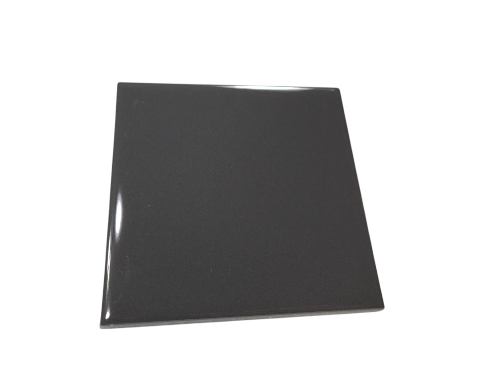 Dark Gray Ceramic Tile 4.25 in Subway Square Shower Backsplash Mid Century Grey