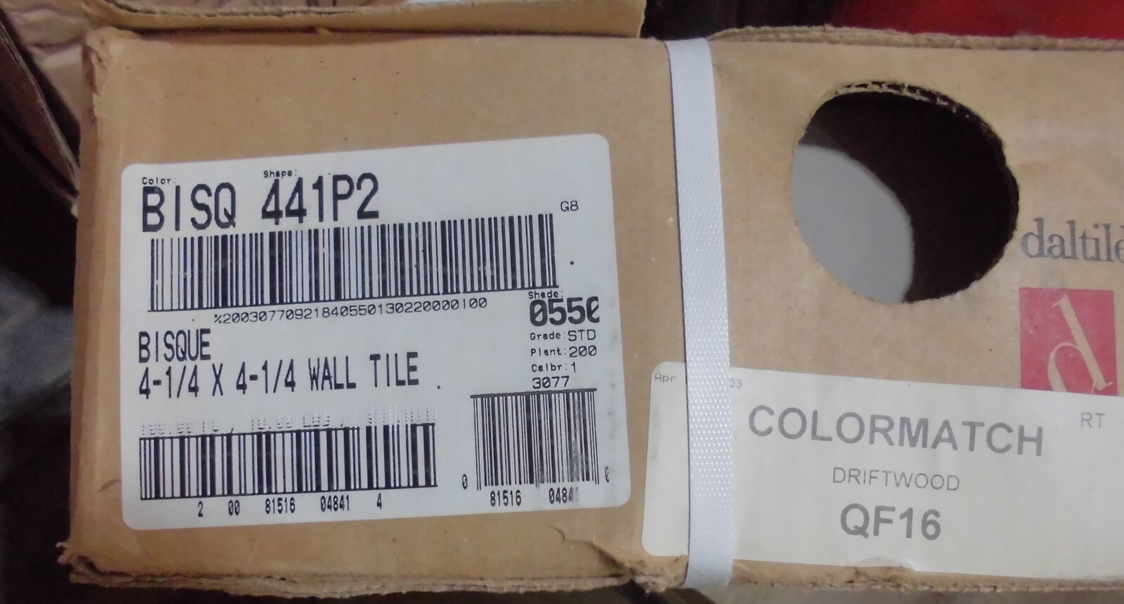 1 pc. Bisque Matte Ceramic Tile by Daltile #BISQ: 4-1/4″ Light Brown, NEW