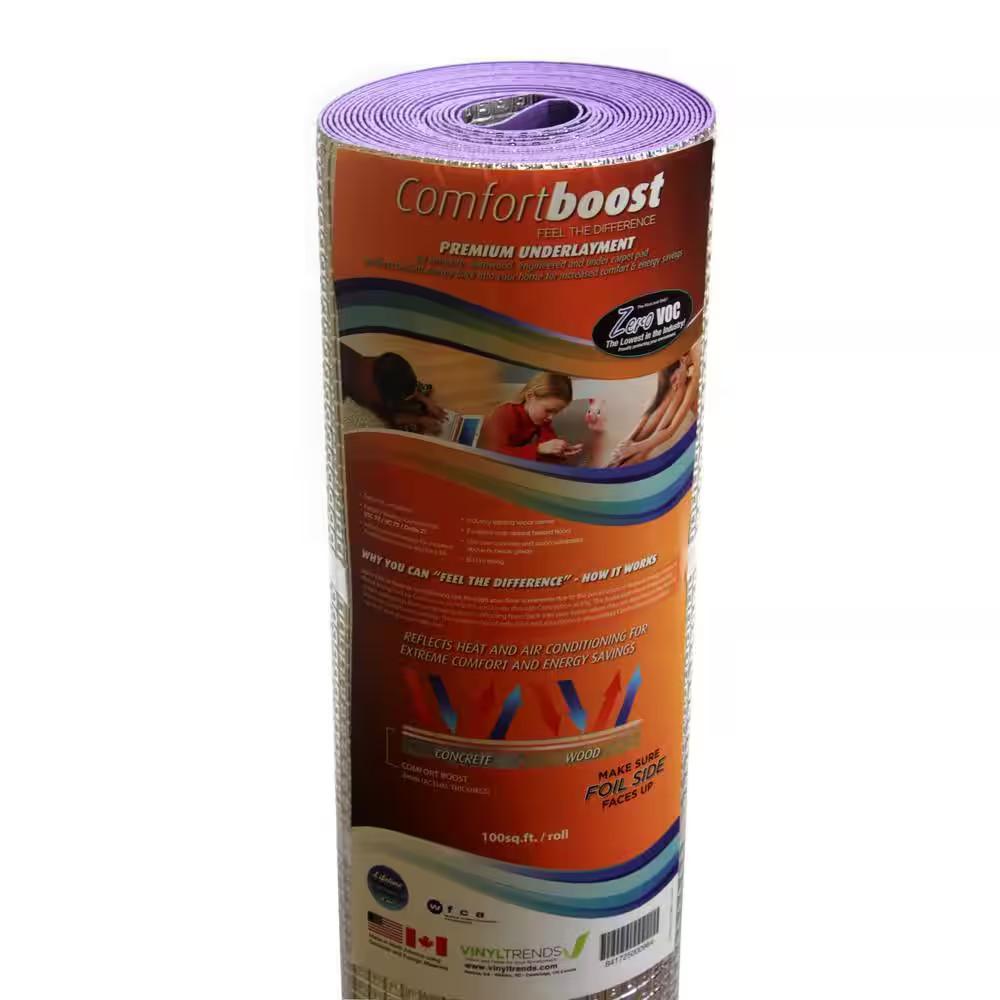 100 Sq. Ft. 3.5 Ft. X 28.57 Ft. X 0.08 In. Foam Underlayment for Laminate, Hardw