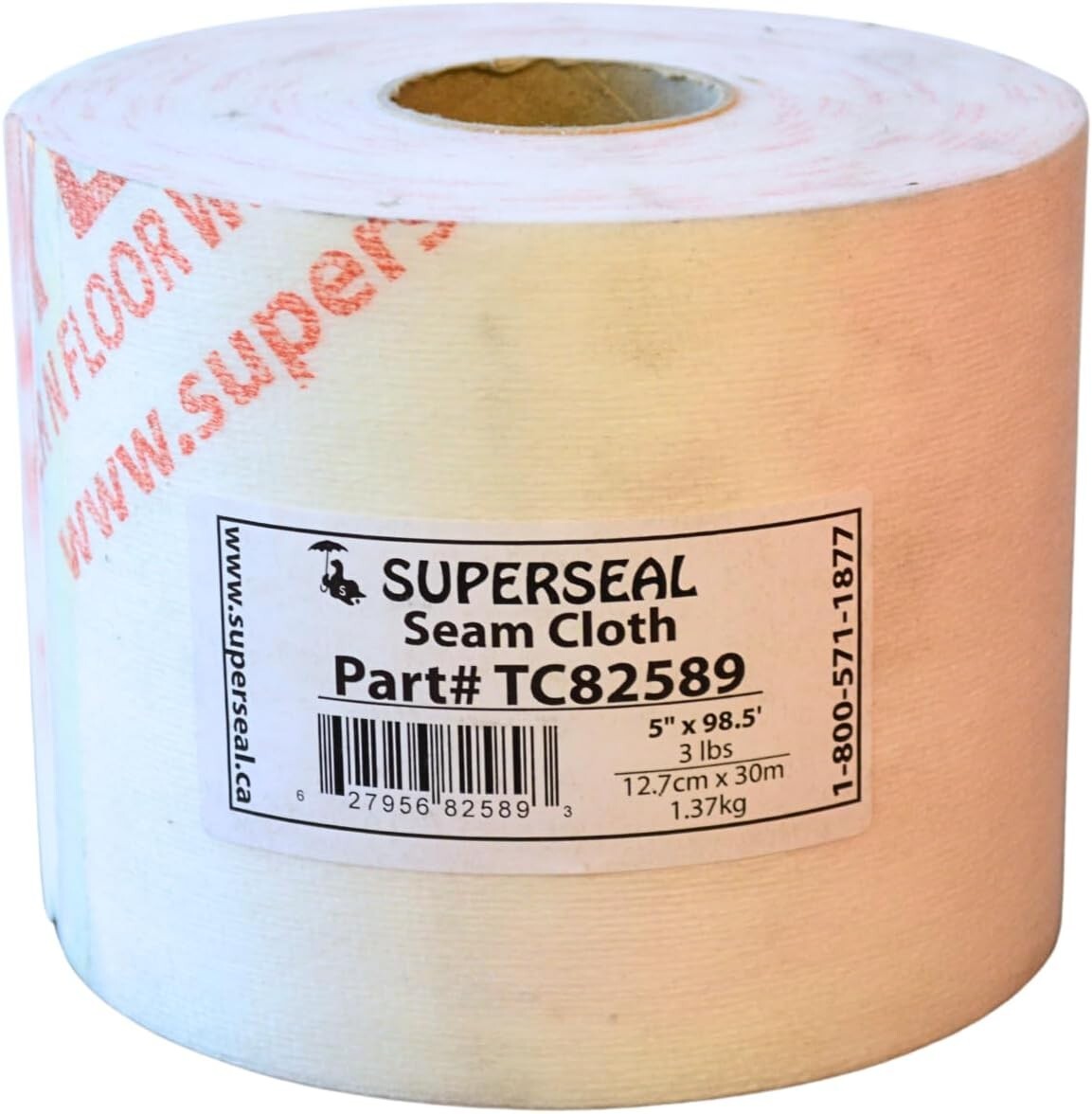 Superseal Vapor Retardant Waterproof Seam Cloth (Tape) Roll 98.6 Ft x 5 Inches