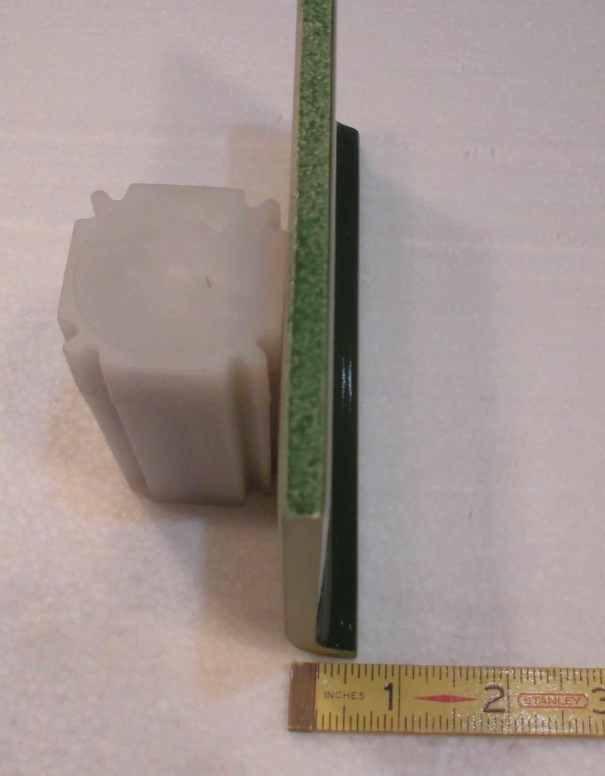 1 pc. Forest Green 4” X 6” Ceramic Cove Base Tile by Robertson Co. Stack-on-Top