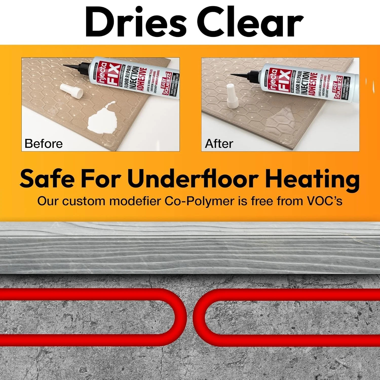 InjectaFIX- Easy Squeeze 300ml Adhesive for Quick Floor & Tile Restoration