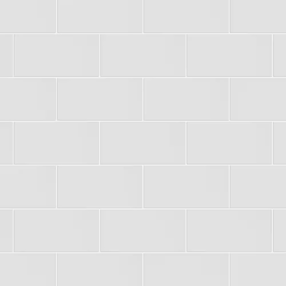 Piscina Brick Blanco Brillo with Biotech 4-3/4 In. X 9-5/8 In. Porcelain Floor a