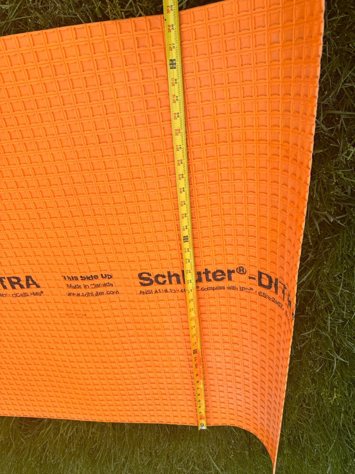 Schluter DITRA Waterproof Uncoupling Membrane 42’ x 39” Approx 136 square feet