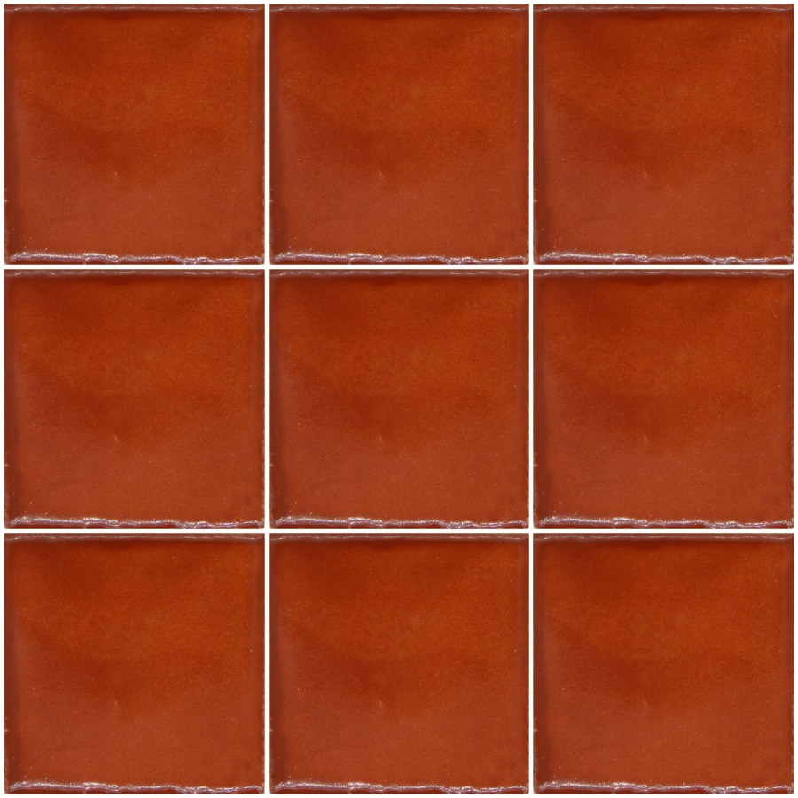 50 TILES Ceramic MEXICAN Handmade 2×2 Mexico Pottery 2-S008 Washed Terracotta