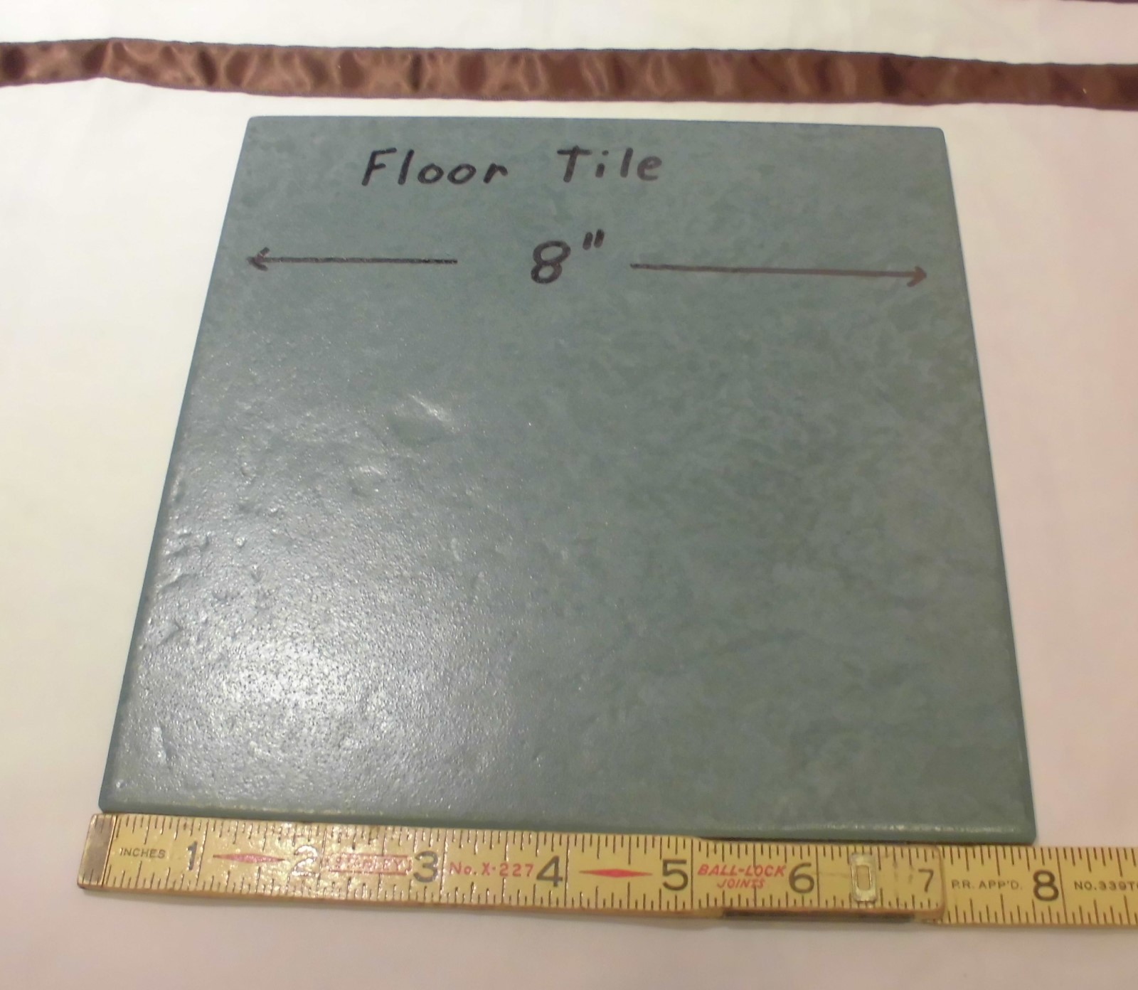 1 pc. *Green-Blue-Sage* Ceramic / Porcelain Floor Tile 8″ X 8″ rough textured