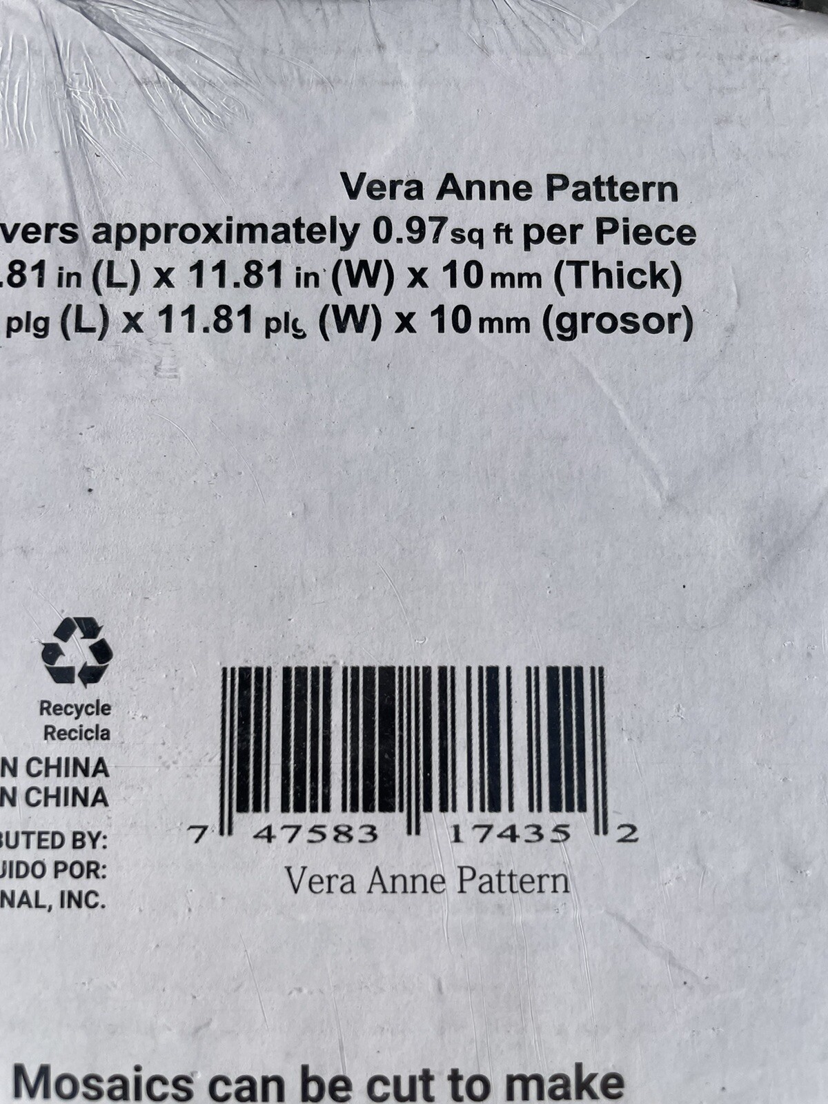 New 1 Box (10 Pcs) MSI Vera Anne Pattern 11”x11” , 10 Mm Thick