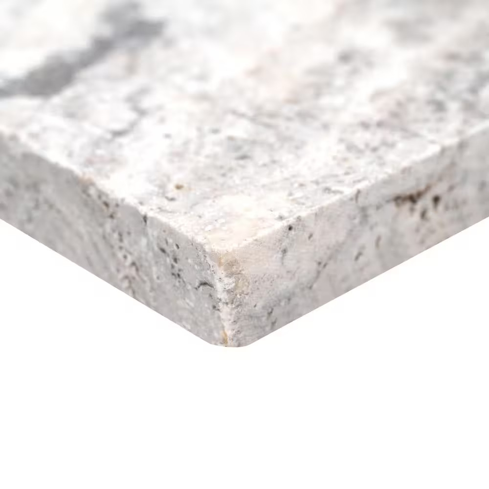 Silver 3 Cm. X 16 In. X 16 In. Tumbled Travertine Paver Tile (11.78 Sq. Ft.)