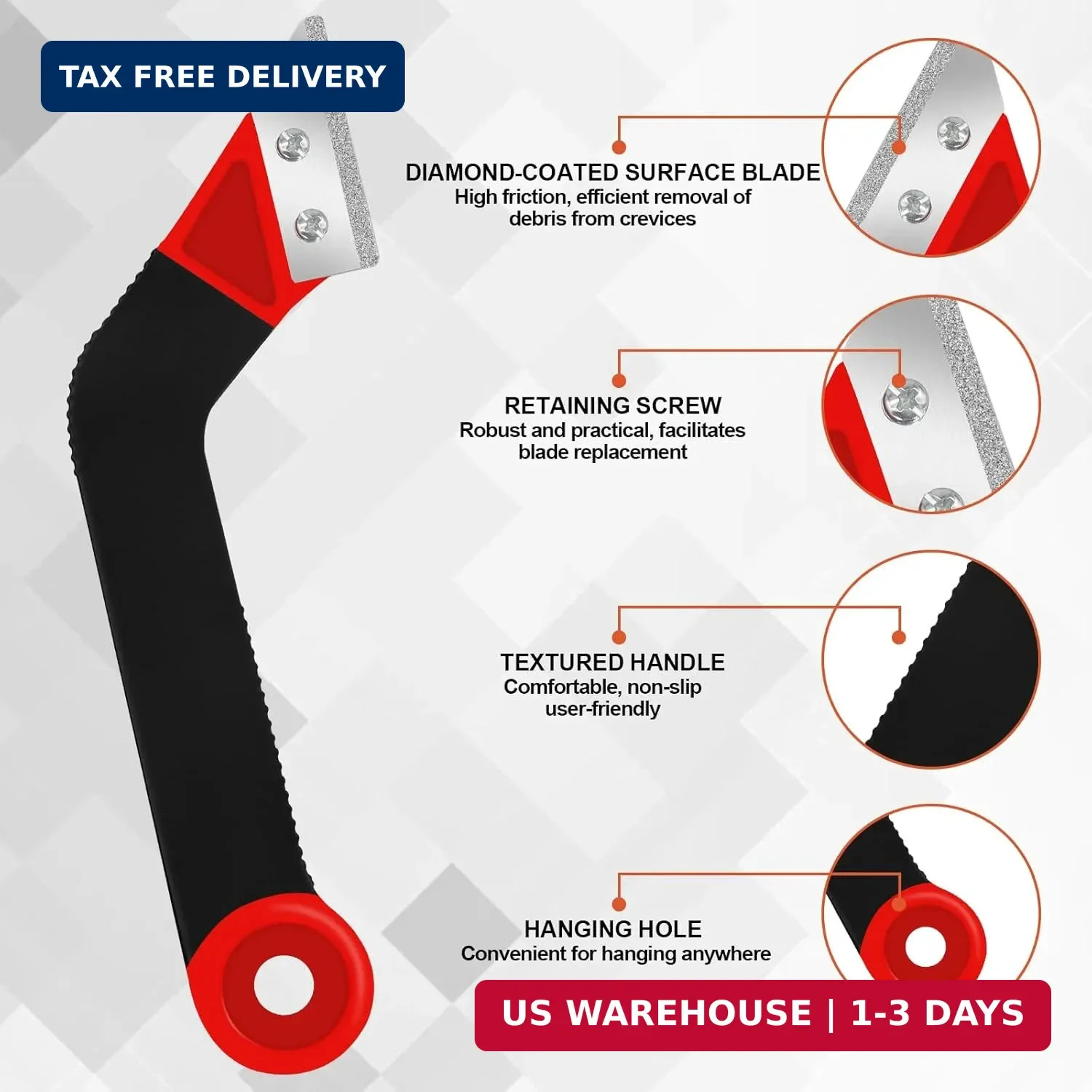 11Pcs Grout Removal Tool Kit 2 Tile Grout Saws with 6 Extra Blades 1 Bonus Hand