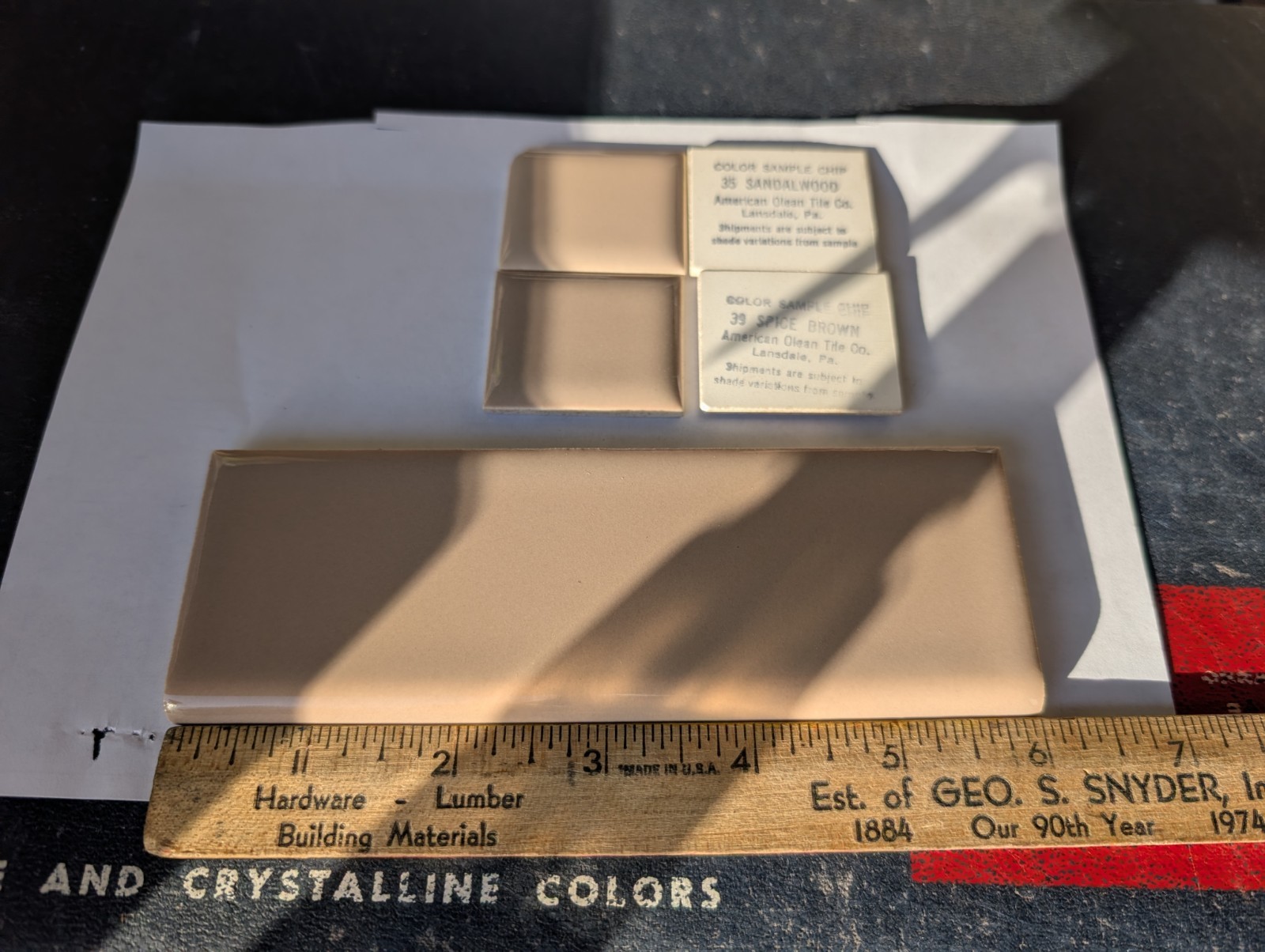1 pc of American Olean Tile Thin Set Bullnose 2×6″ #39 Spice Brown S4269 S4200