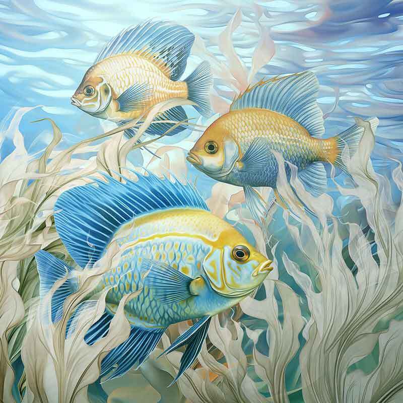 Fish Accent & Decor Tile Steve Hunziker Sea Life Art OB-SH1392AT