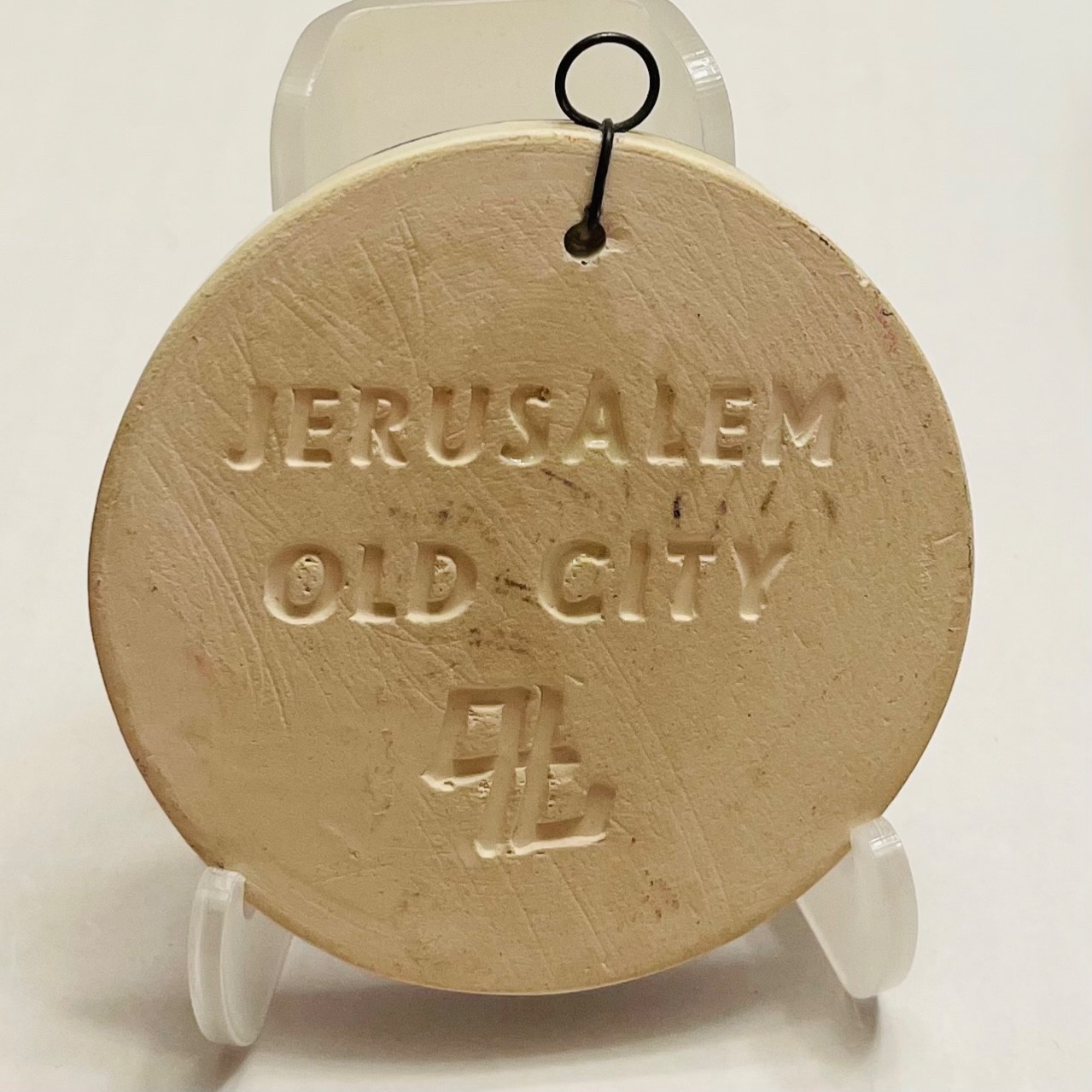 Miniature Vintage Hand Painted Jerusalem Ceramic Wall Plate – Greek Ship Design