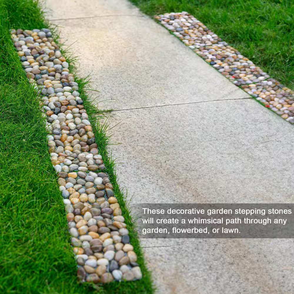9.5 In. X 8.5 In. X 0.5 In. Roundness Polished Pebble Decorative Pathway River R