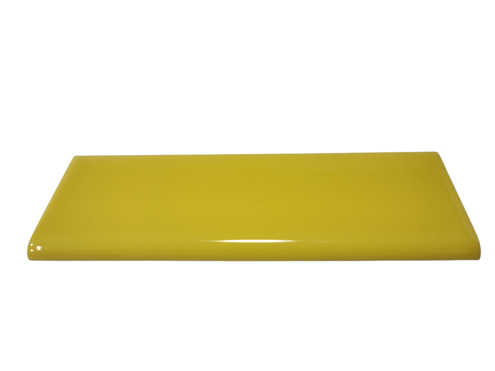 Sunflower Yellow Ceramic Tile Bullnose Backsplash Curved Edge Subway Trim