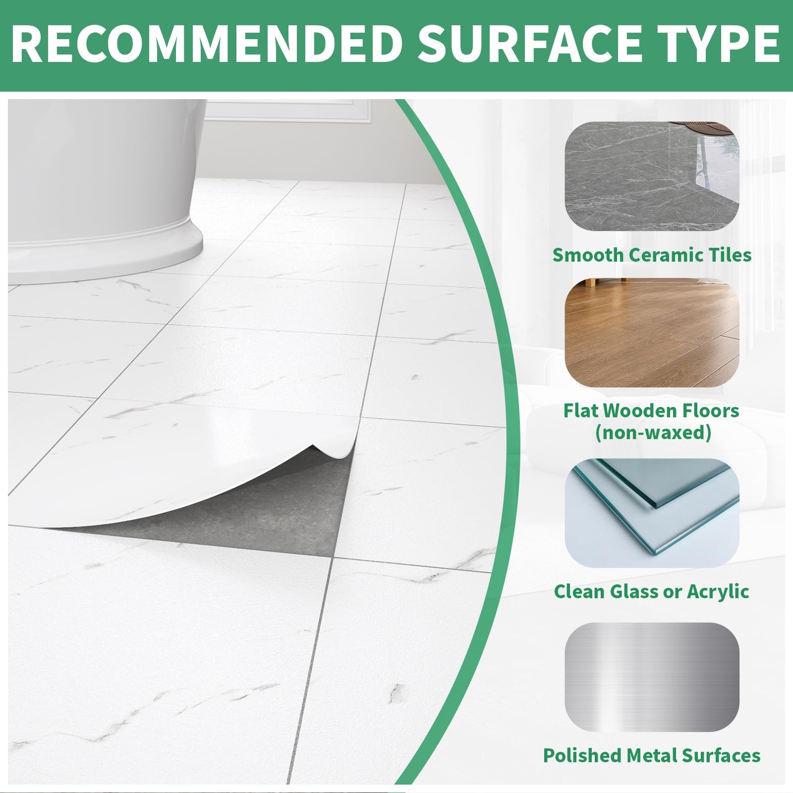 40 Pack Cover 40 Sq.Ft Peel and Stick Floor Tiles, 12” x 12” Self Adhesive Vi…