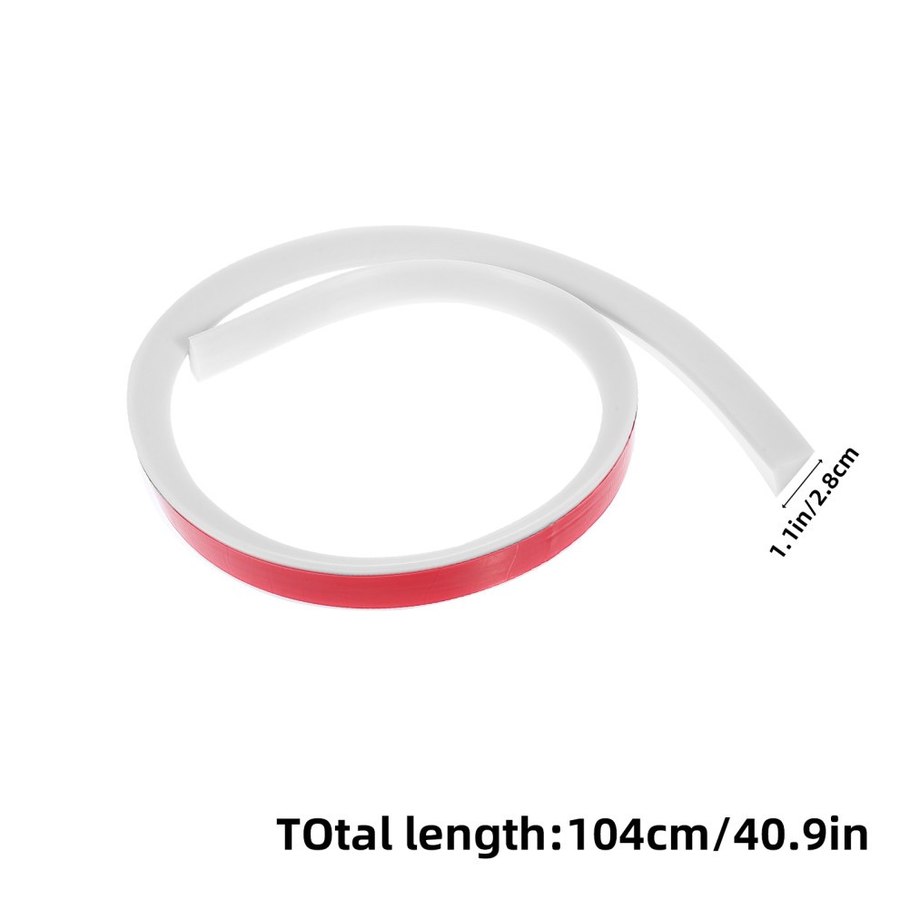 White Shower Threshold Ramp Water Stopper Strip for Bathroom Floor Seal