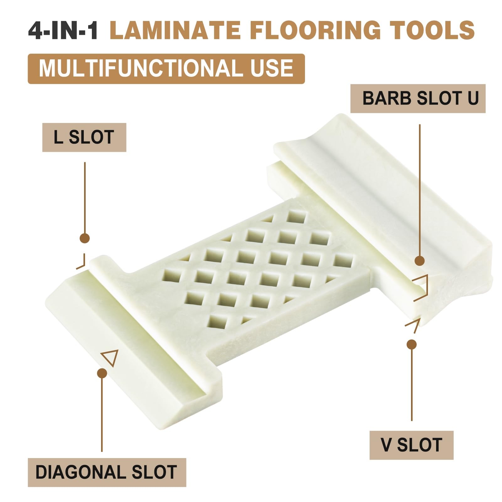 2 Pcs 4 in 1 Laminate Flooring Tools Nylon Tapping Block Wood Floor Composite…