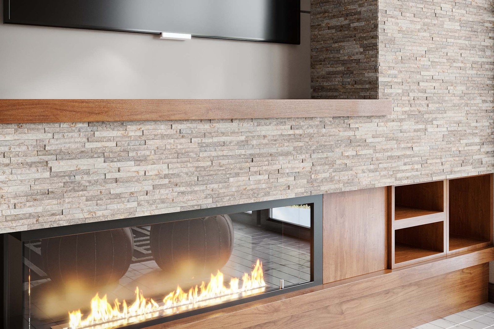 Cruz Bay Studio MKT2765 Slender Strip – 3″ x 12″ Brick Wall Tile – Ashen Grey