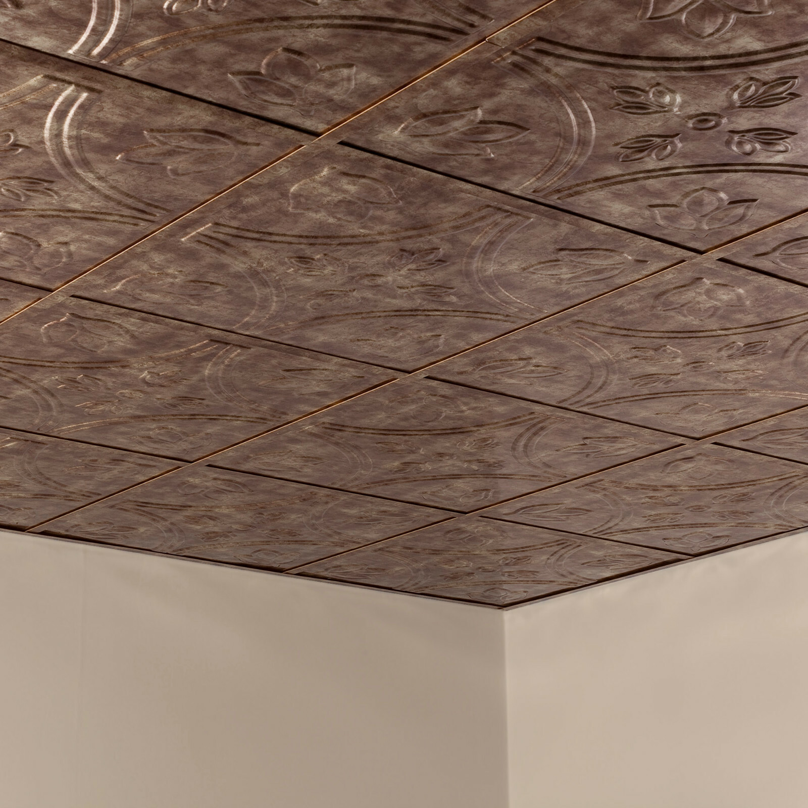 Fasade – 2ft x 2ft Traditional Style #5 Lay In Ceiling Tile/Panel (5 Pack)