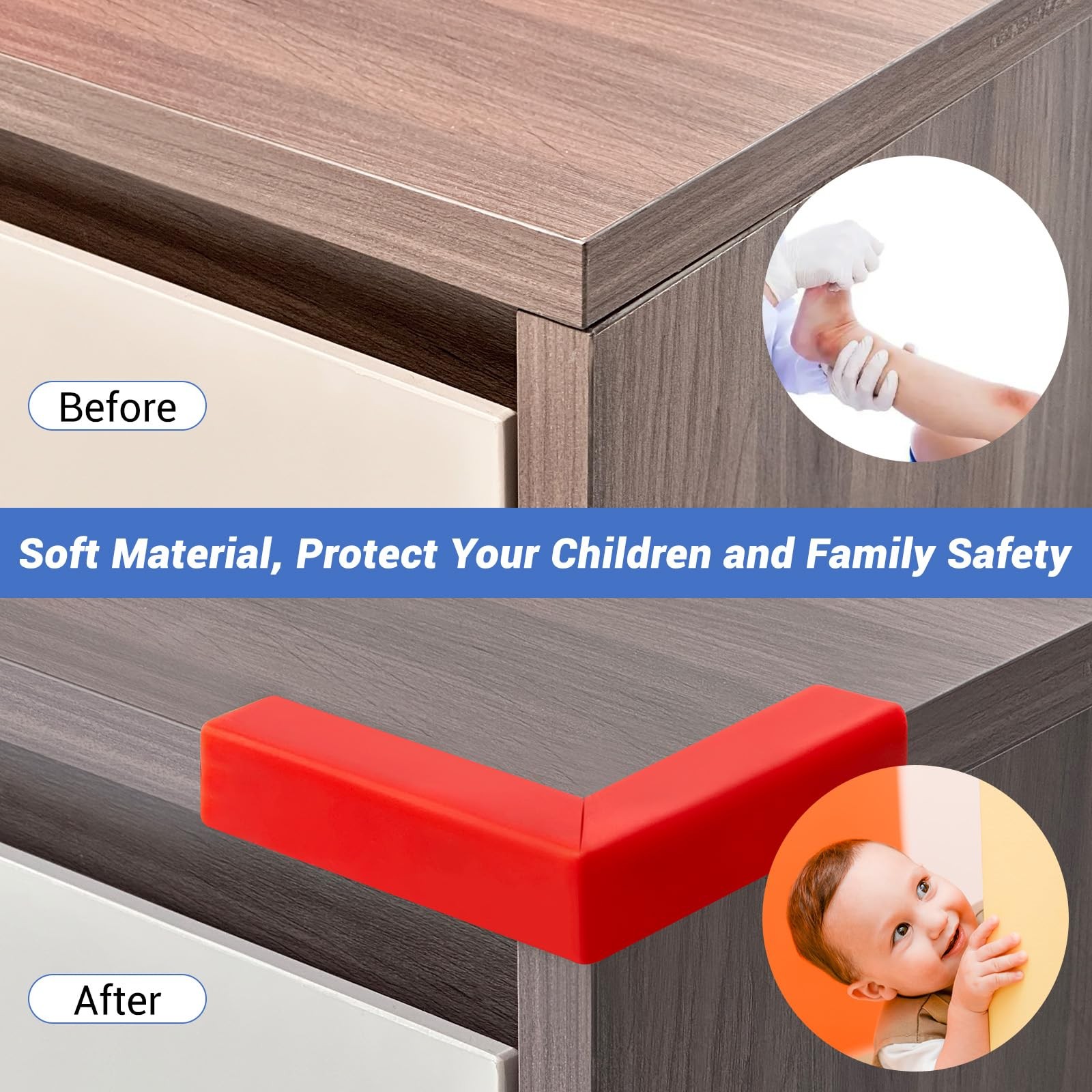 Wall Corner Protector, Peel and Stick Wall Corner Trim, Flexible Rubber Moldi…