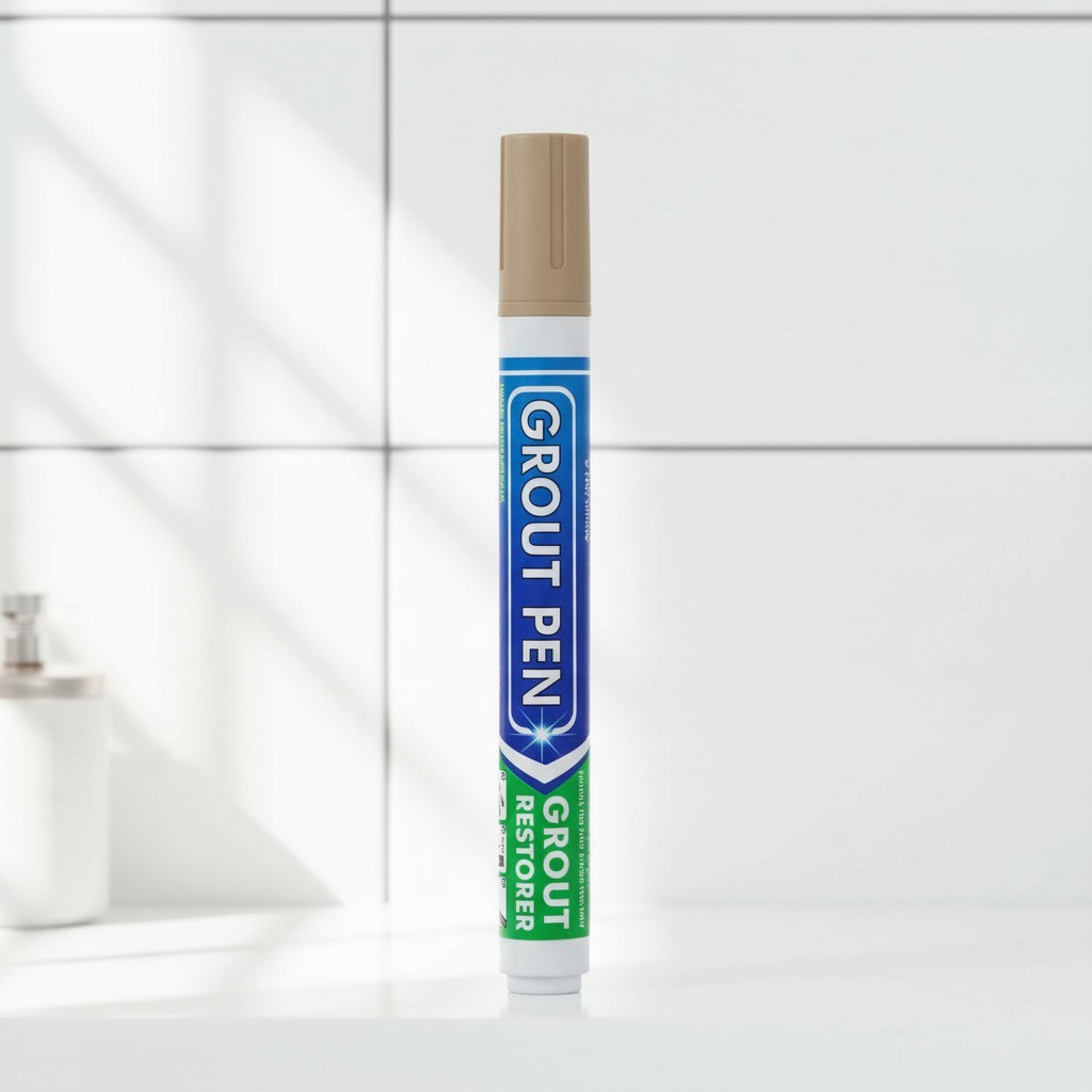 Beige Grout Pen for Tile, Floor, and Shower – Waterproof Colorant & Sealer