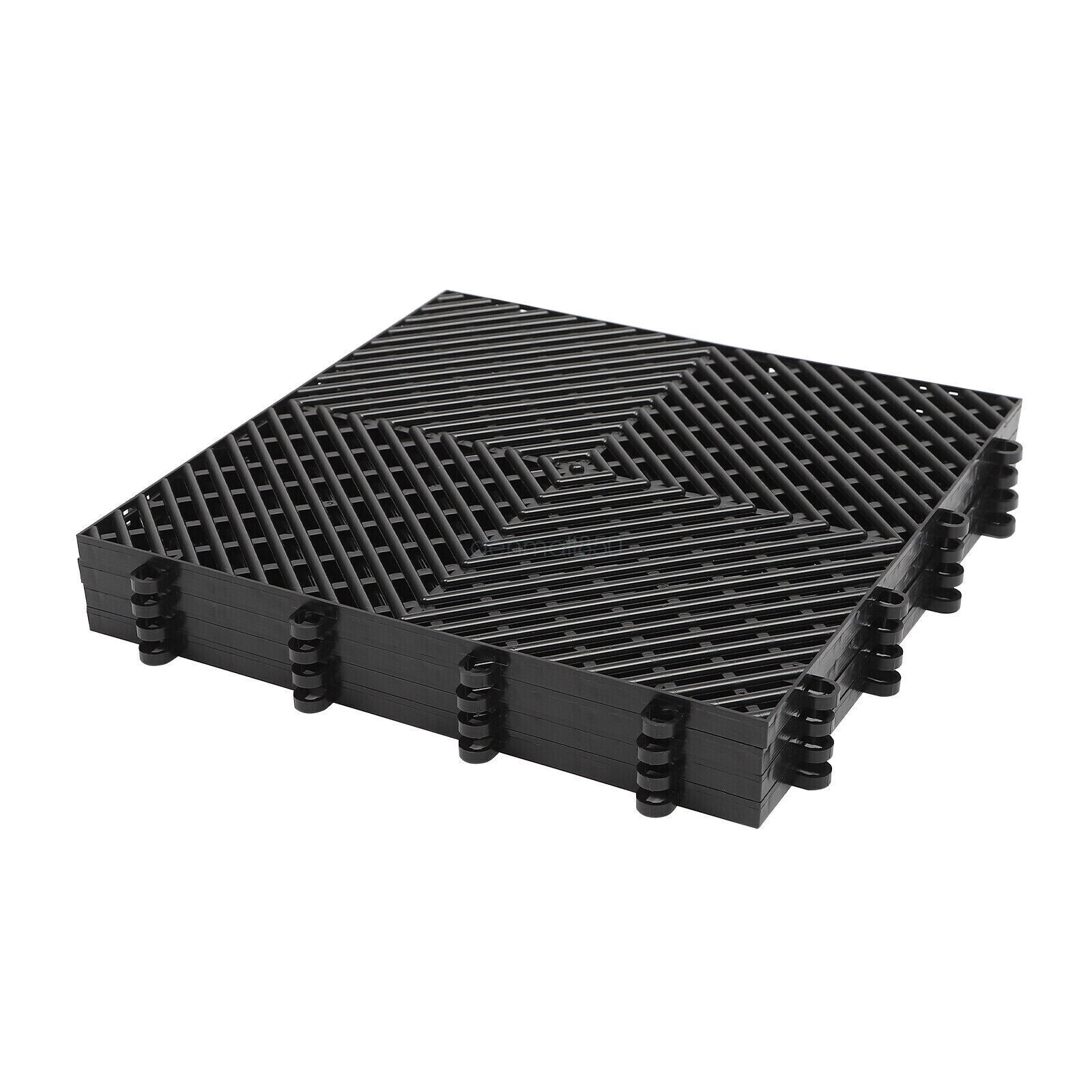 12×12″ Interlocking Garage Floor Tiles 25/55 PCS Deck Tile Snow Water Drainage