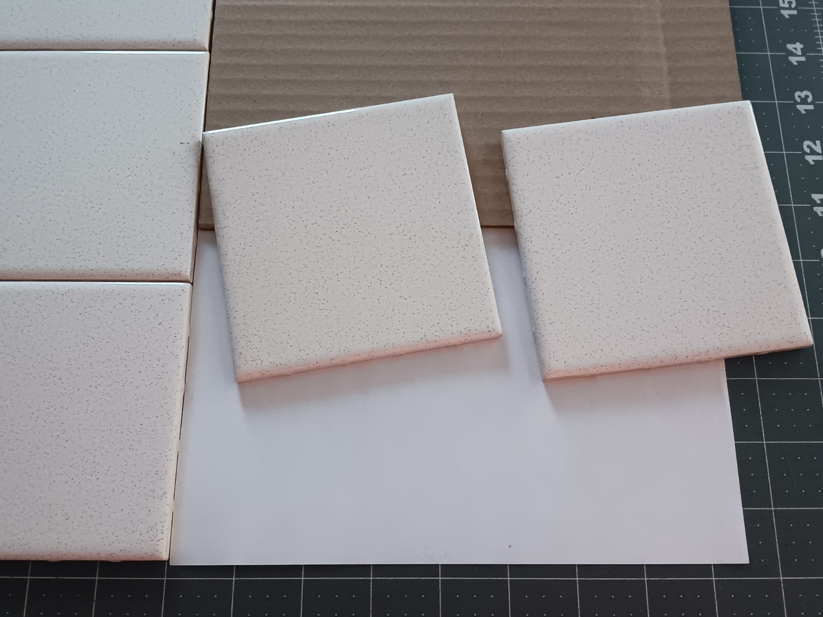 Lot of 12 pcs. Salt & Pepper / Kitchen & Bath new old stock Ceramic Tile JAPAN