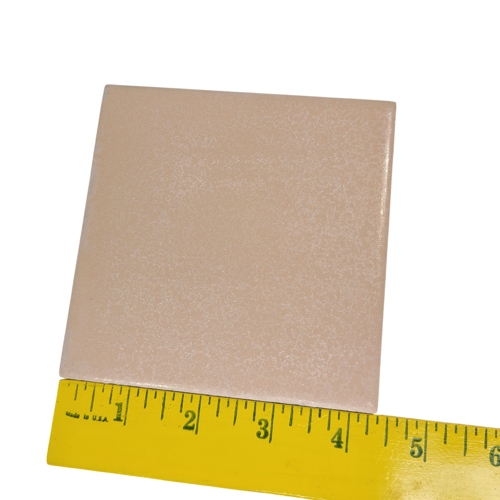 Peach Pink Ceramic Tile 4 3/8 inch Florida Tile FT Crystalline Tuscan Tan 283