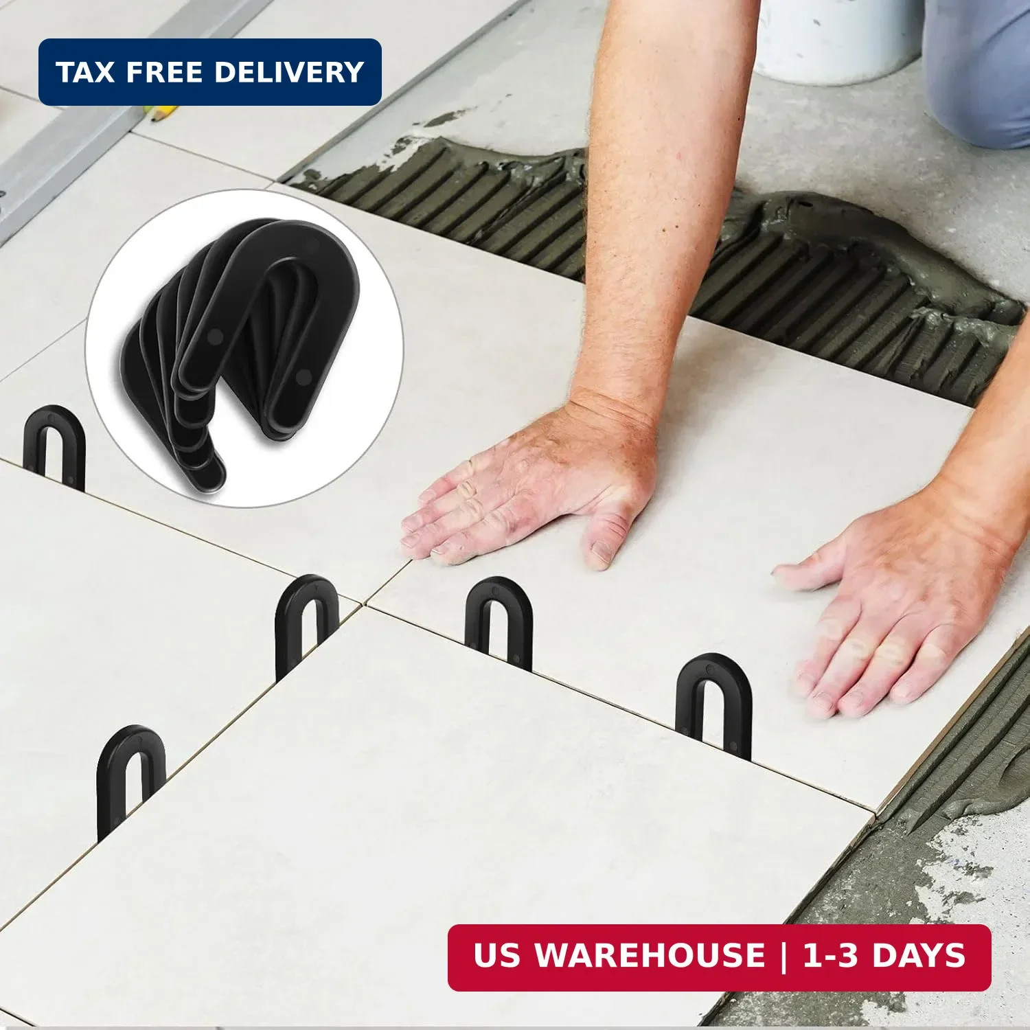 1/4 Inch Plastic Horseshoe Shims U Tile Spacers, Tile Leveling System Tile Space