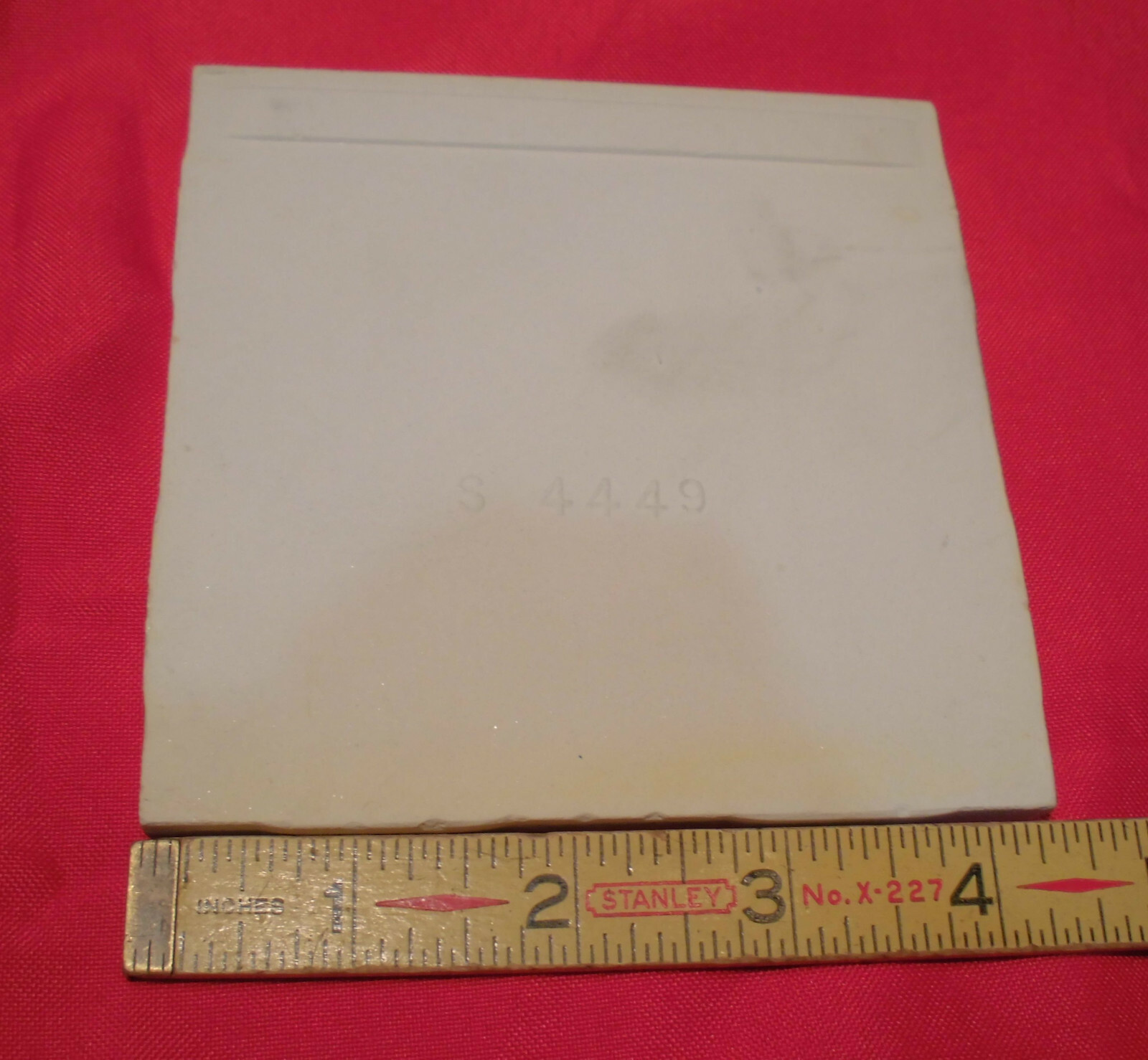 1 pc. Ivory- Light Yellow: 4-3/8″ Glossy Ceramic Bullnose by Robertson Tile Co.