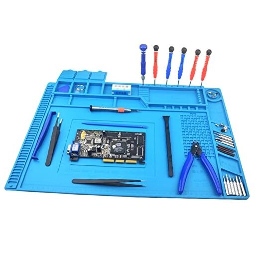 Heat Insulation Silicone Repair Mat with Scale Ruler and Screw Position for