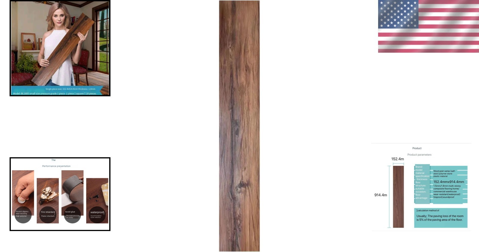 Home Decor DIY Nexus Planks – Hickory Wood Look Vinyl Tiles