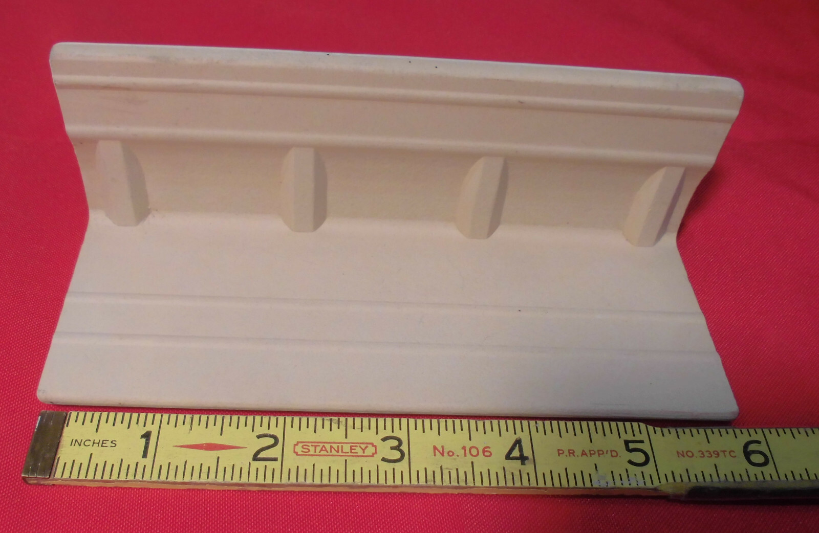 1 pc. *Vintage Matte White* V-Cap Ceramic Trim Tile: Counter Top Edging; New