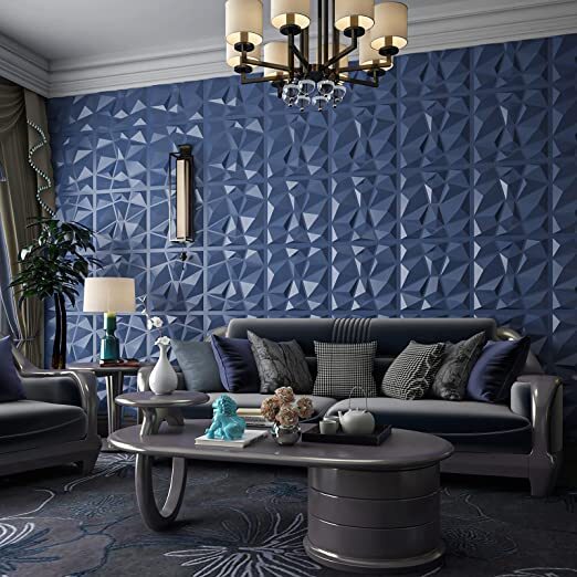 Art3d 12-Pack19.7″x19.7″ PVC Decorative 3D Wall Panels Textured 3D Wall Covering
