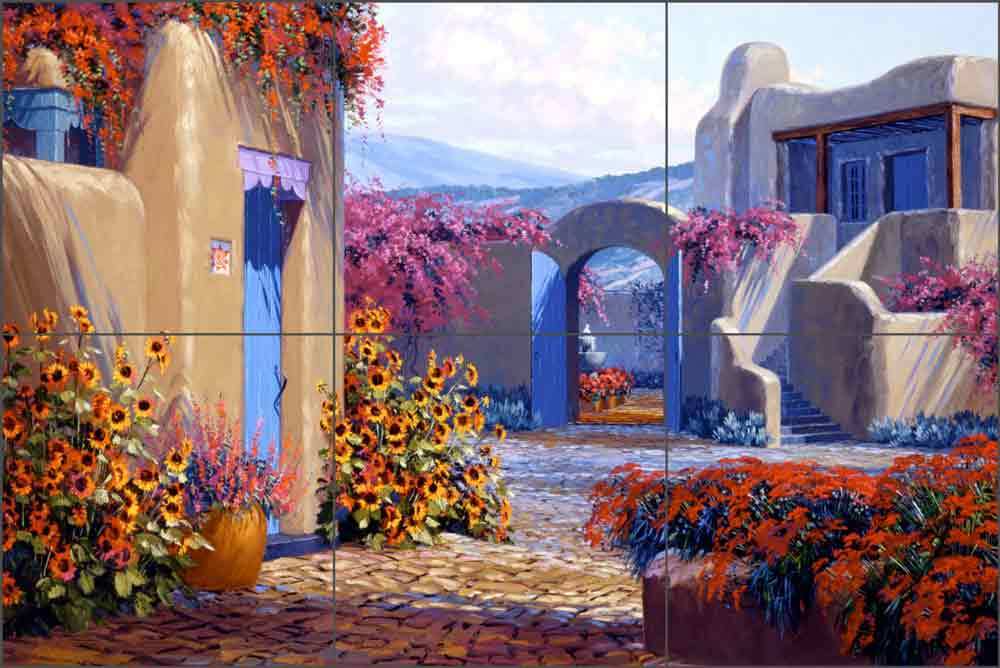 Southwest Tile Backsplash Mikki Senkarik Landscape Art Ceramic Mural MSA045