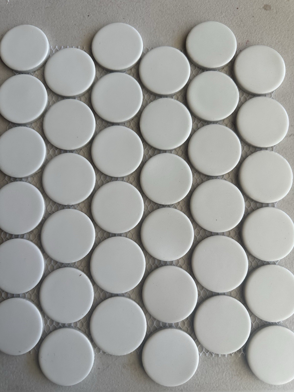 White Porcelain Penny Round Mosaic 10×12 Inch Tile Floor Wall Kitchen Bathroom
