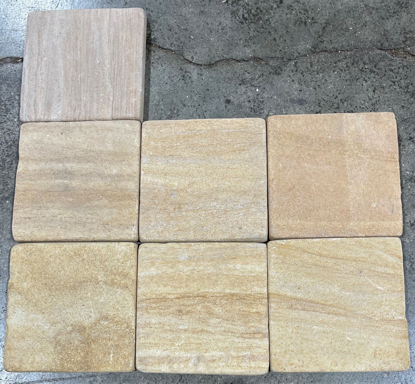 Tile Teakwood Tumbled Natural Stone Backsplash Border 4×4 Wall (1 Tile) T-82