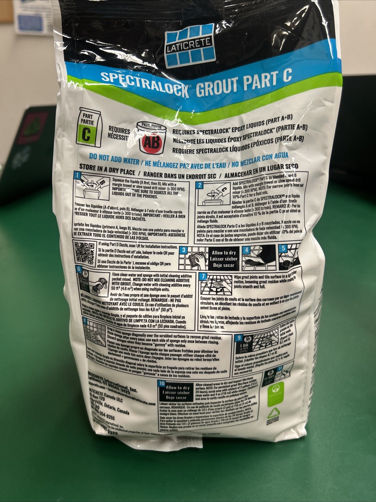 Spectralock Grout Part C 9lb Bag