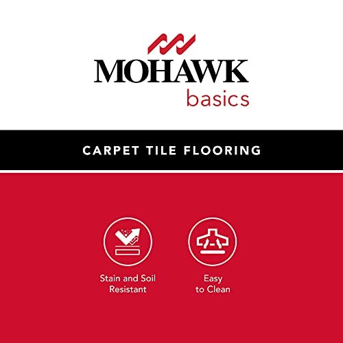 Mohawk Basics Stone Walk 24×24 Carpet Tile Taupe Easy Install 96 sq ft