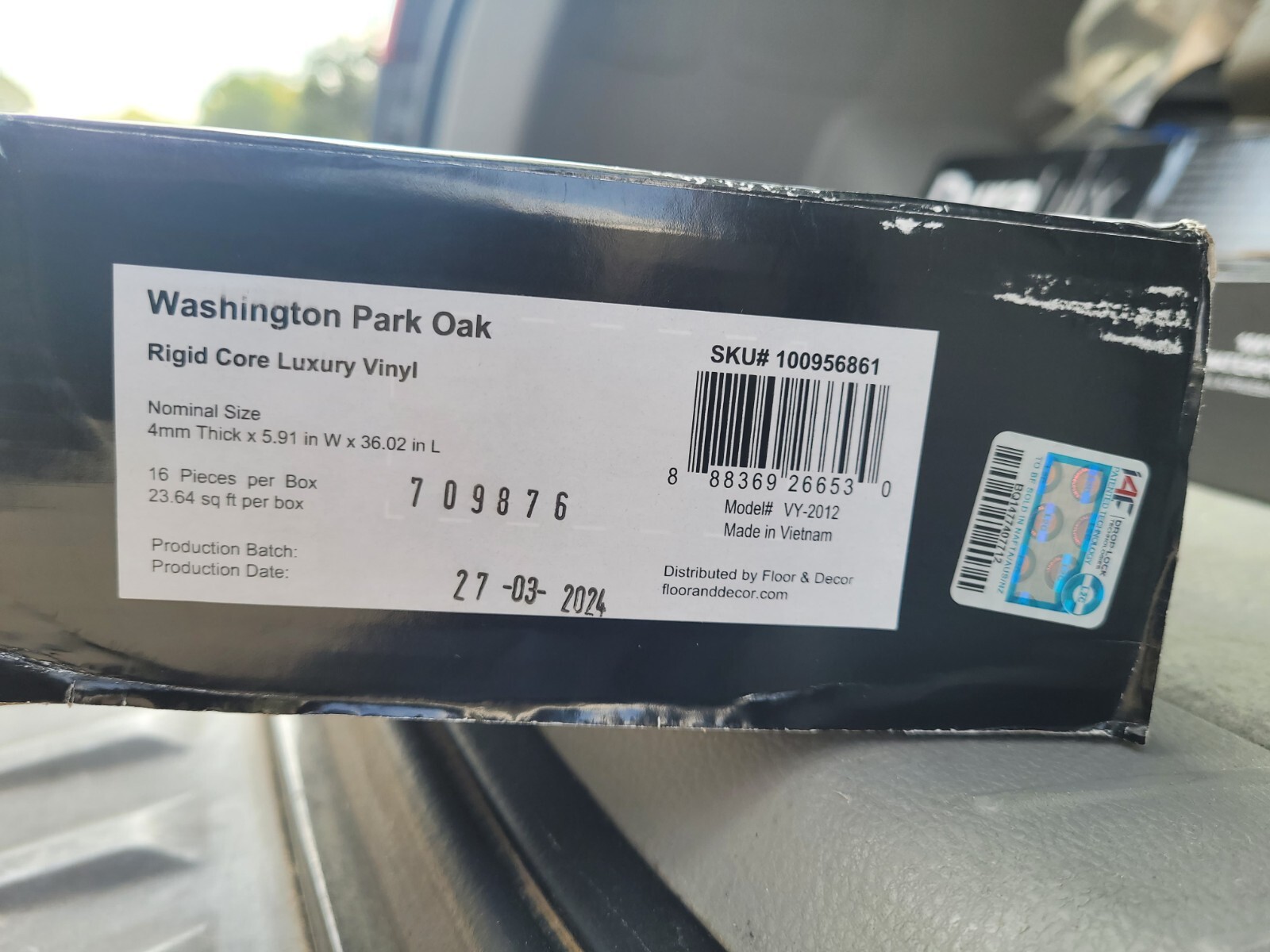 4 New Boxes Of Winter Peak DuraLux Performance, Waterproof, Luxury Floor Vinyl