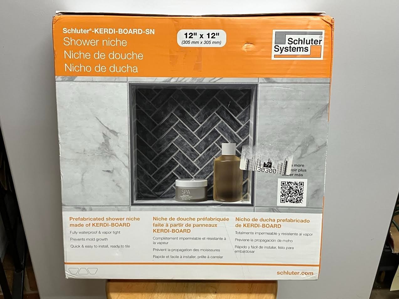 Schluter KERDI Board Prefabricated Niche 12″ x 12″ Waterproof Ready to Tile-NIB