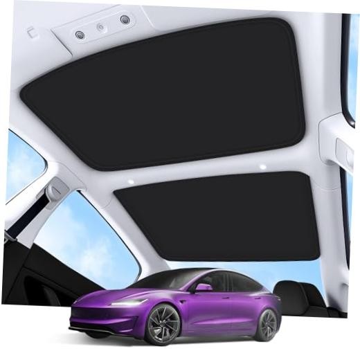 2026 Upgrade Sunshade Roof for Tesla Model 3 Highland Model 3 2022-2026 Black