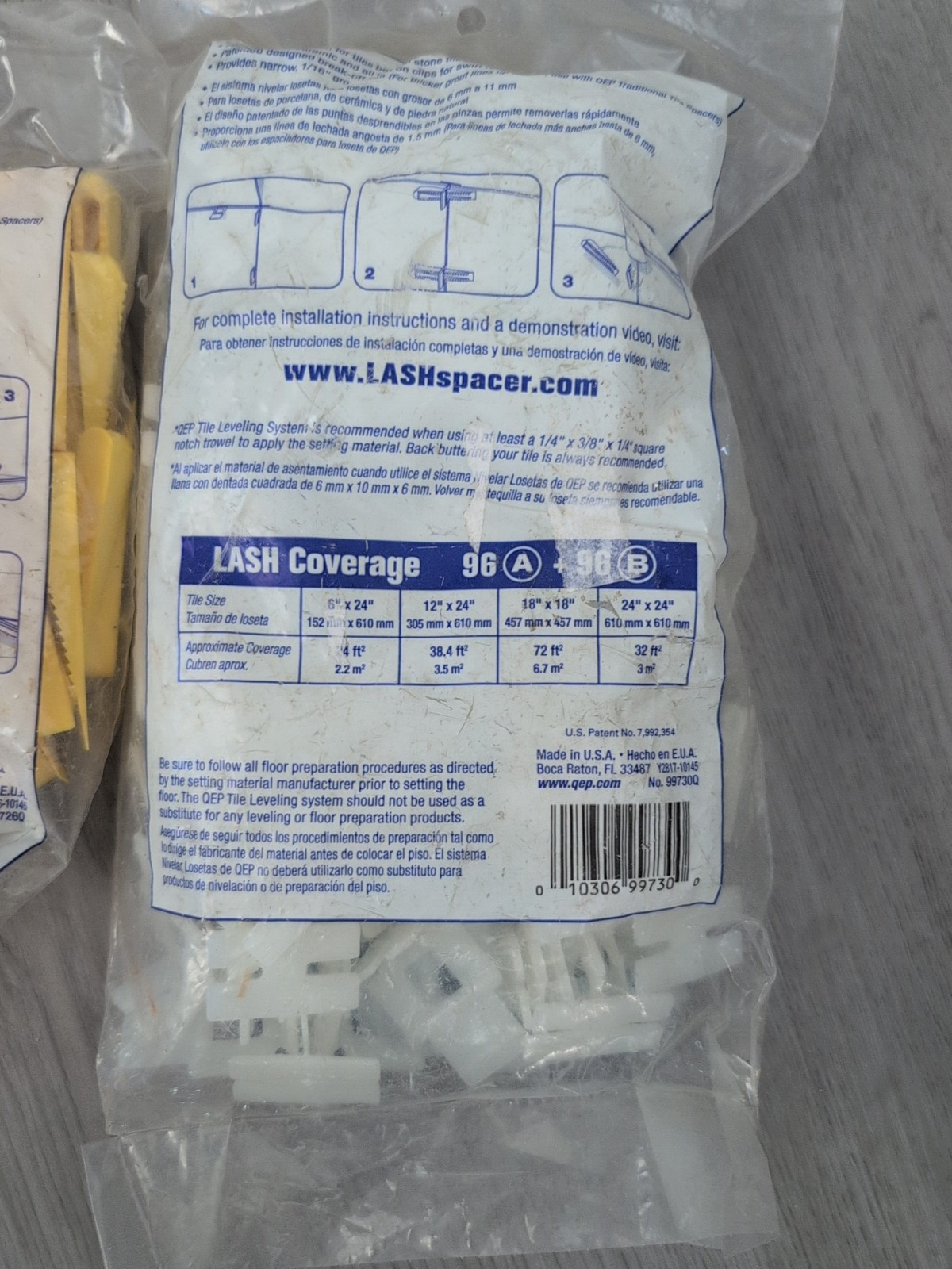 New QEP LASH Curved Floor Tile Leveling System, Clips Part A + Wedges part B 96