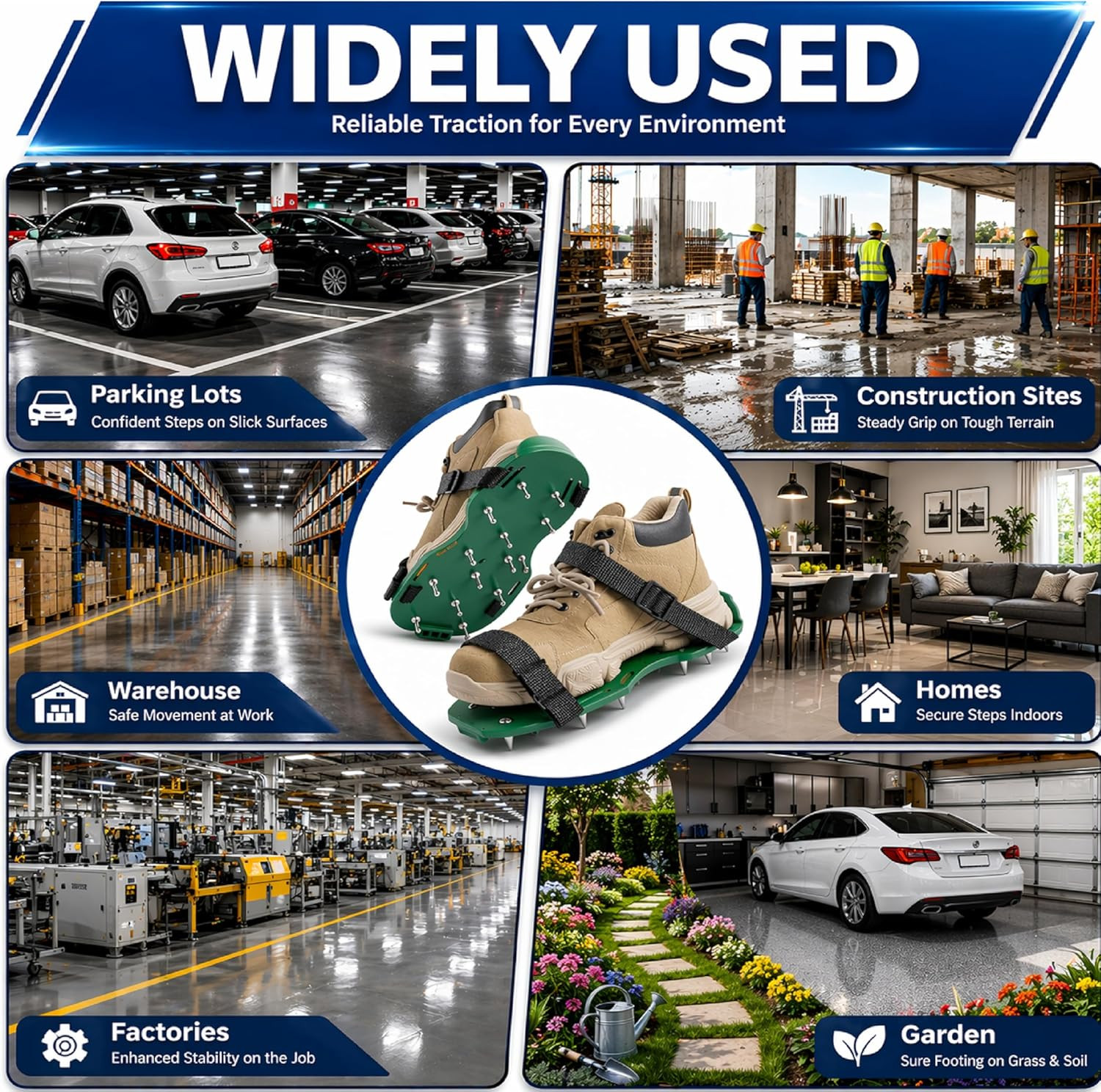 Premium Epoxy Shoes Spikes & 9 Inch Spiked Roller for Self Leveling Compound