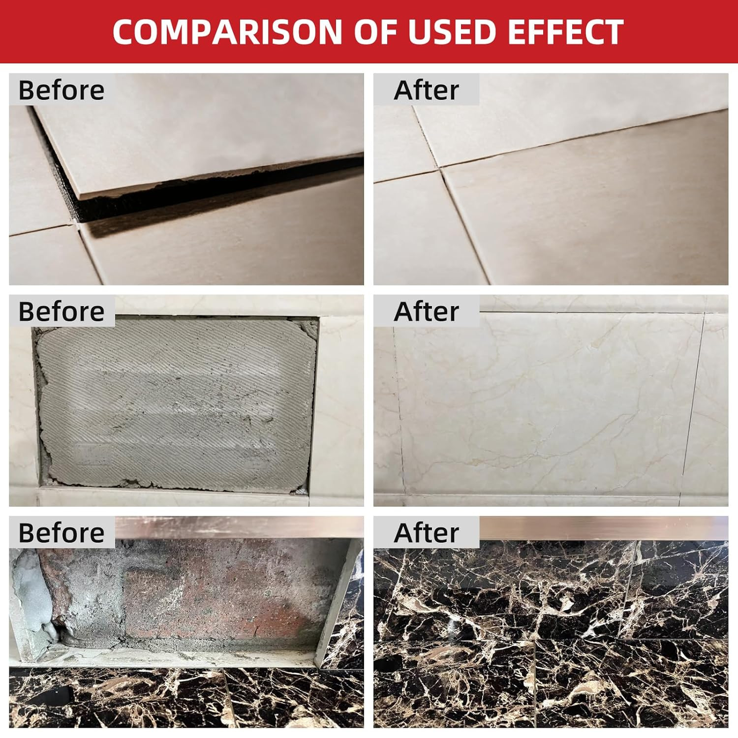 Globalcom Heavy Duty Construction Adhesive, Tile and Stone Marble Granite Wood F