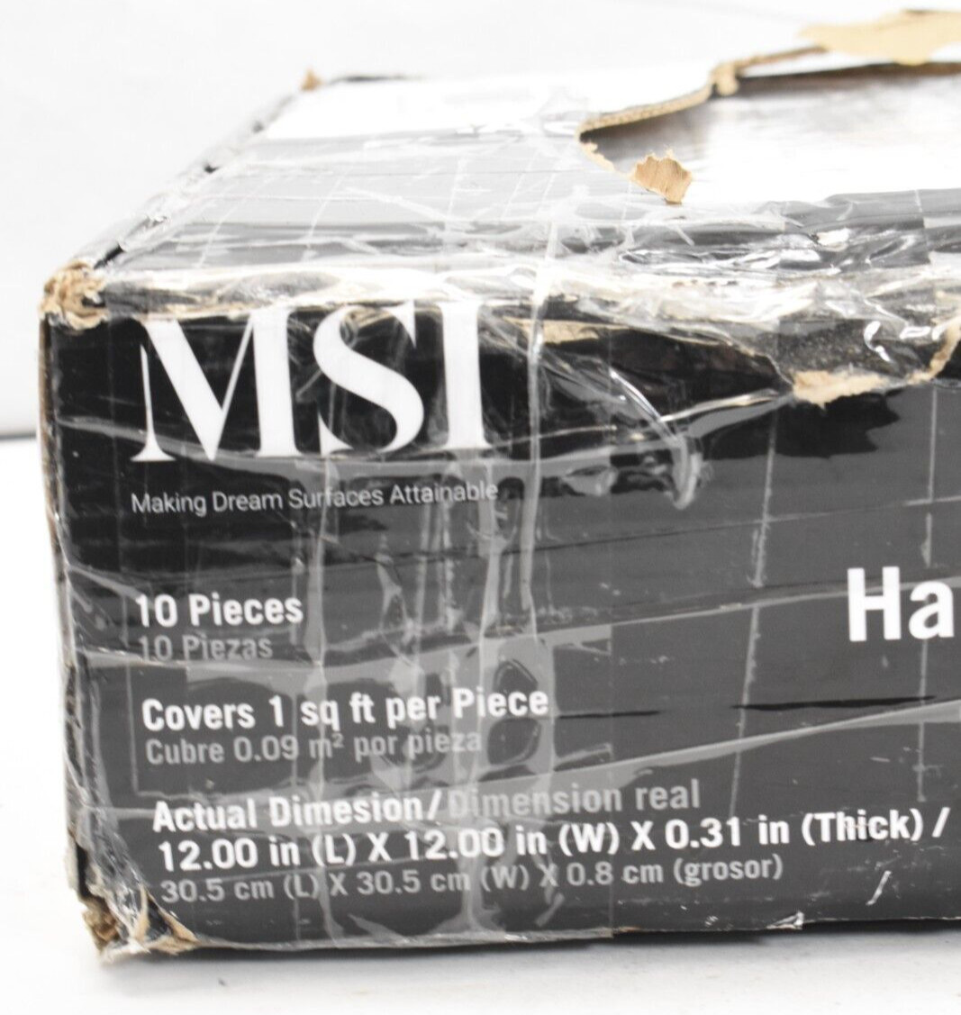 MSI Harlow Interlocking 12″ x 12″ Mixed Multi-Surface Mosaic Tile Lot of 10