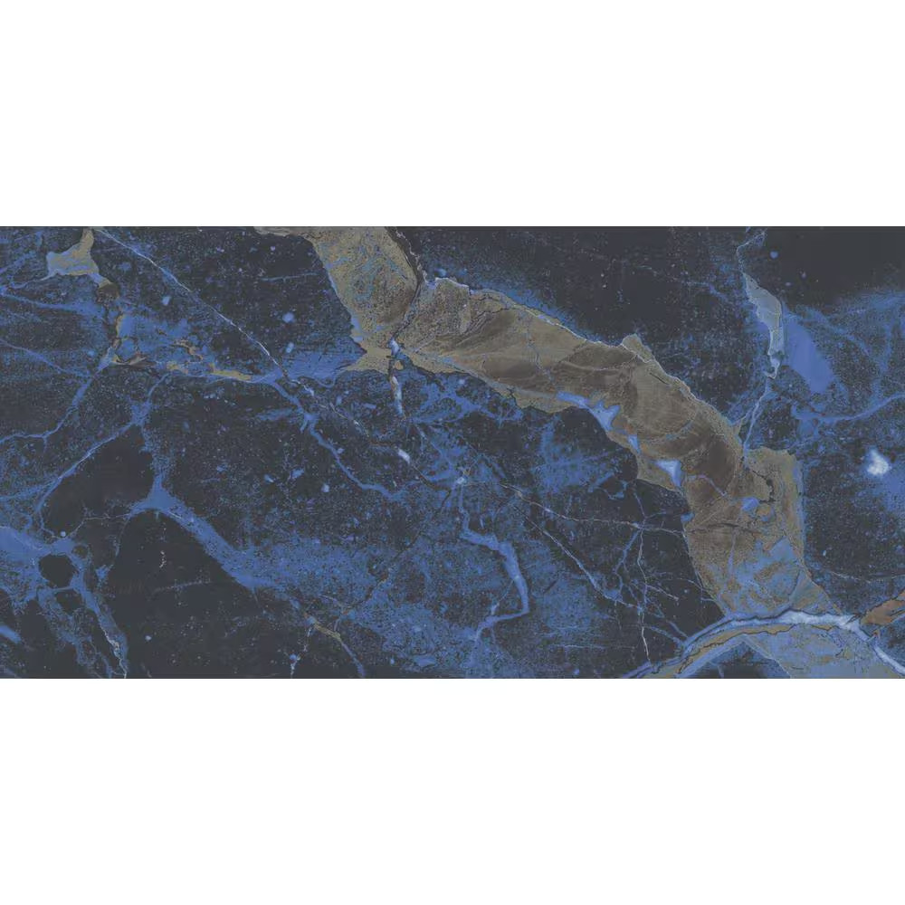 Parkview Blue 11.81 In. X 23.62 In. Polished Porcelain Field Tile